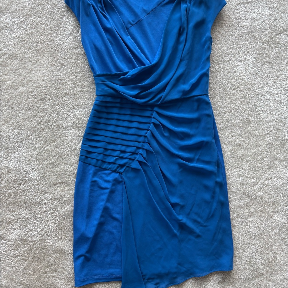 Brand New Max & Cleo Asymmetrical Sapphire Dress